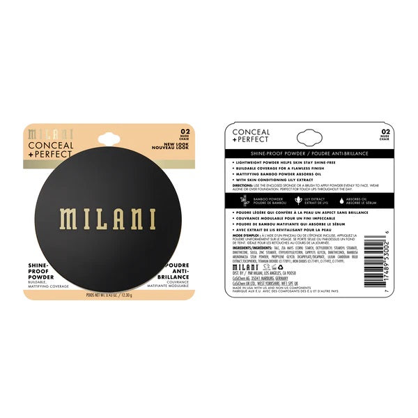MILANI - CONCEAL + PERFECT SHINE-PROOF POWDER