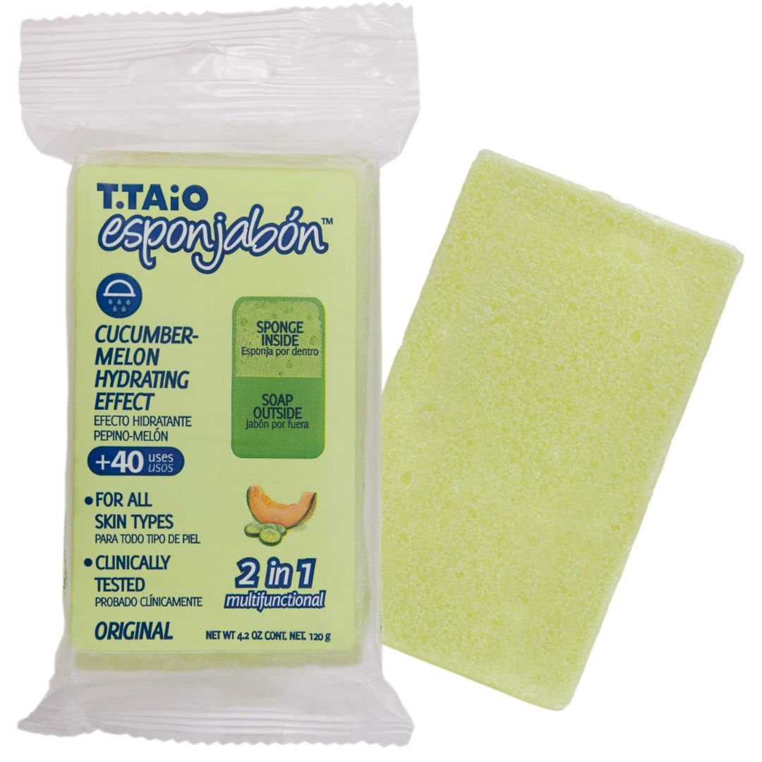 Hammo/ typhoon wasabi 5’7x-core EPS TTAIO ESPONJA JABON CUCUMBRE MELON SOAP SPONGE 2 IN 1 120G