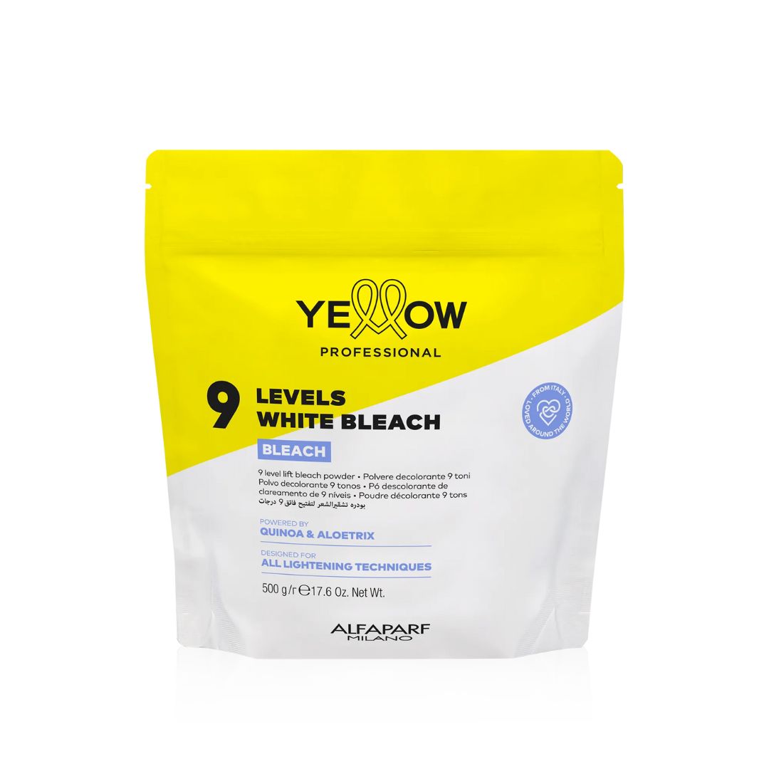 リホワイト、パウダー YELLOW 9 LEVELS WHITE BLEACH 500GR (N) | American Beauty Supply