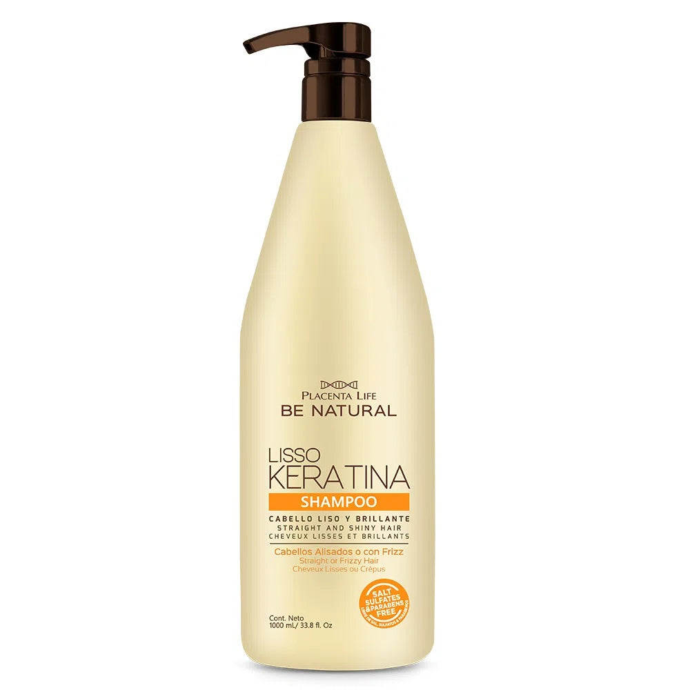 PLACENTA LIFE BE NATURAL LISSO KERATINA SHAMPOO 1000ML American