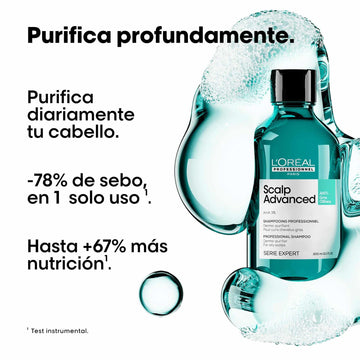 SHAMPOO ANTI GRASA L'ORÉAL PROFESSIONEL SCALP 300ML LOREAL CAPILAR