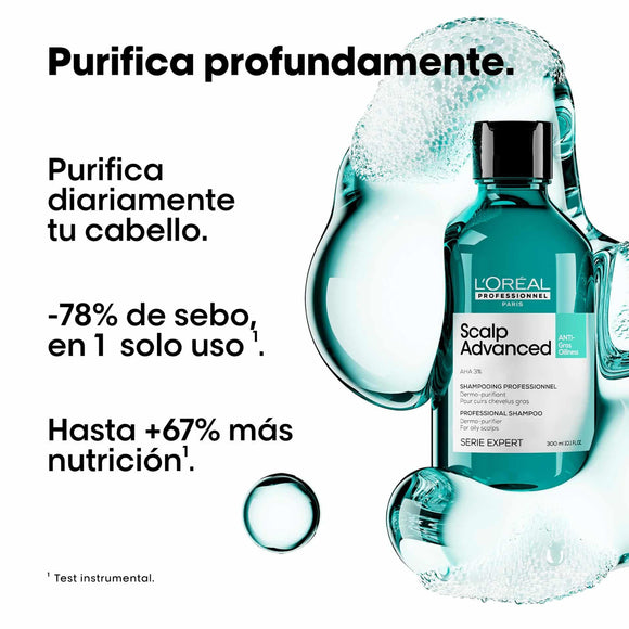 SHAMPOO ANTI GRASA L'ORÉAL PROFESSIONEL SCALP 300ML LOREAL CAPILAR