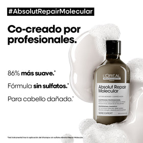 SHAMPOO L'ORÉAL PROFESSIONNEL ABS REPAIR MOLECULAR 300ML LOREAL CAPILAR