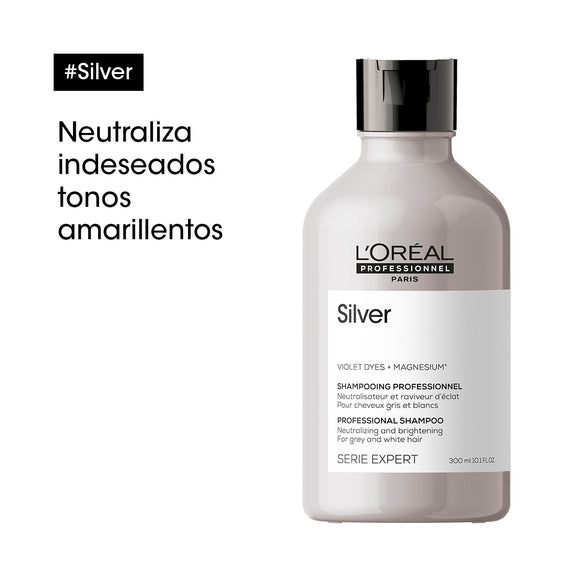 SHAMPOO CUIDADO CANAS L'ORÉAL PROFESSIONNEL SILVER 300ML LOREAL CAPILAR