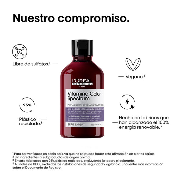 SHAMPOO PURPLE L'ORÉAL PROFESSIONNEL VIT COL SPECTRUM 300ML LOREAL CAPILAR