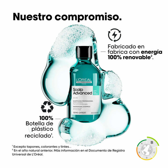 SHAMPOO ANTI GRASA L'ORÉAL PROFESSIONEL SCALP 300ML LOREAL CAPILAR
