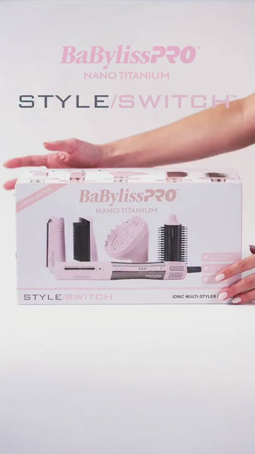BABYLISS PRO NANO TITANIUM LIMITED EDITION STYLE SWITCH IONIC MULTI-STEYLER & DRYER - PINK (BNTSSPK-5PUX) - 0