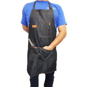 DELANTAL DE BARBERIA JEAN OSCURO  S/F