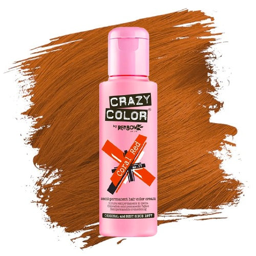 CRAZY COLOR SEMI PERMANENT CORAL RED # 57 150ML