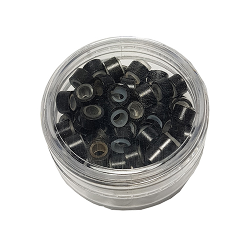 GRAPAS NEGRAS CON SILICONE P/EXTENSIONES X 100