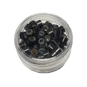 GRAPAS NEGRAS CON SILICONE P/EXTENSIONES X 100