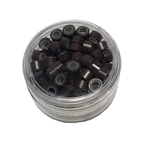 GRAPAS MARRONES CON SILICONE P/EXTENSIONES X 100