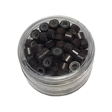 GRAPAS MARRONES CON SILICONE P/EXTENSIONES X 100