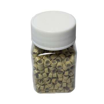 GRAPAS BEIGES CON SILICONE P/EXTENSIONES X 500