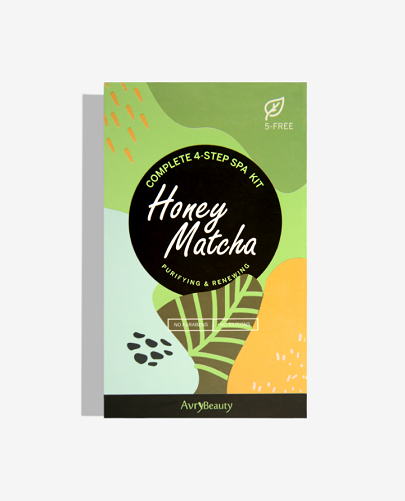AVRY KIT DE PEDICURE 4 PASOS HONEY MATCHA/ GREEN TEA