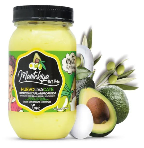 MANTEKIYA PAL PELO HUEVOLIVACATE (NUTRICION CAPILAR PROFUNDA) 454GRS
