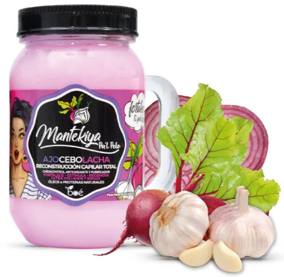 MANTEKIYA PAL PELO AJOCEBOLACHA (RECONSTRUCCION CAPILAR TOTAL) 454GRS