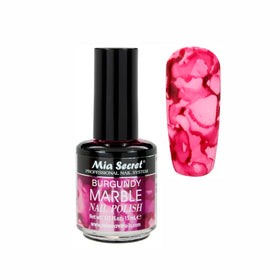 MIA SECRET BURGUNDY MARBLE NAIL POLISH 0.5ONZ (MP-04)