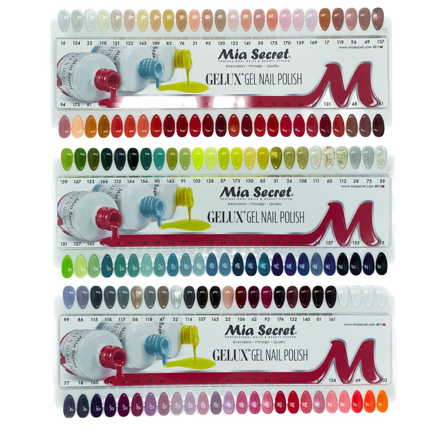 MIA SECRET GELUX COLOR CHART (COLOR CHART-GP) | American Beauty Supply